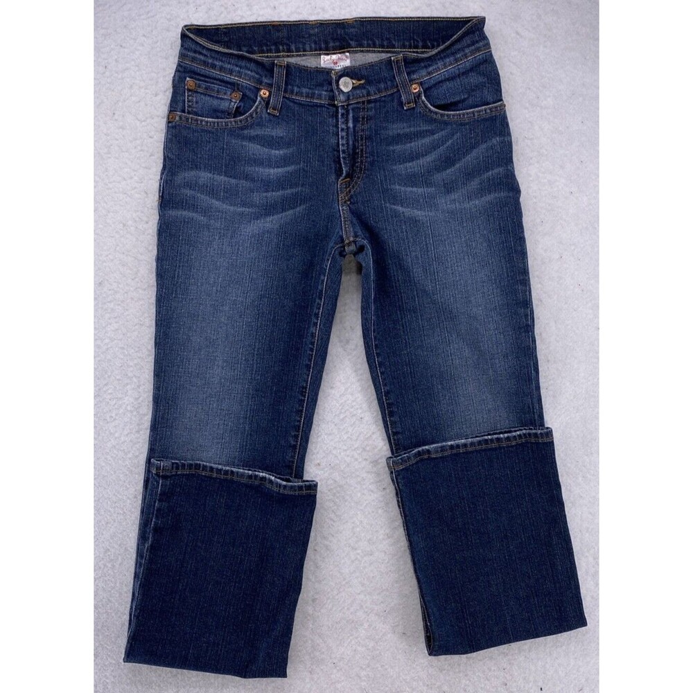 Lucky Brand Midrise Flare Jeans Women 27 Regular Blue Denim Dungarees Mexico Y2K - Picture 6 of 13